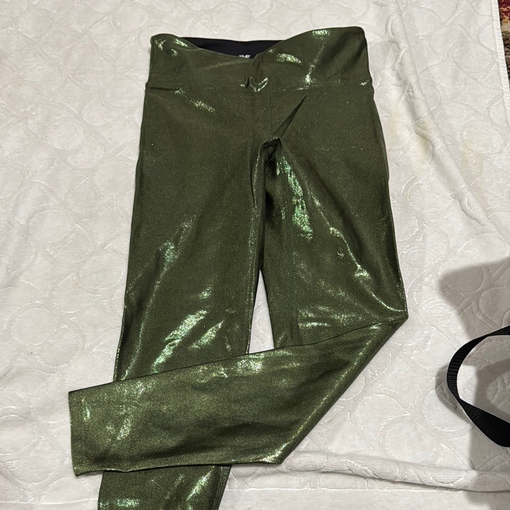 Heroine Sport Glossy Green Leggings